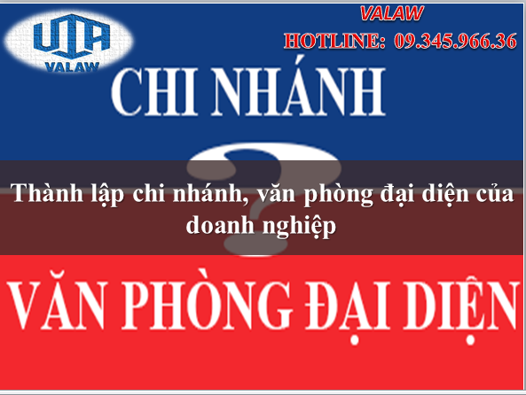 THÀNH LẬP CHI NHÁNH, VĂN PHÒNG ĐẠI DIỆN CỦA DOANH NGHIỆP