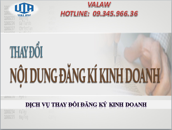 Thay đổi đăng ký kinh doanh